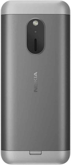 Nokia 230 Dual SIM Κινητό με Κουμπιά (Αγγλικό Μενού) White Silver