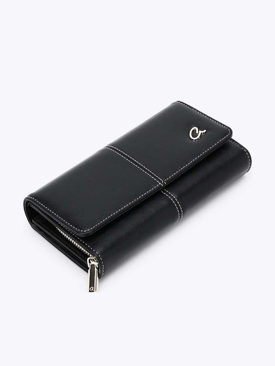 Große Damenbrieftasche Schwarz