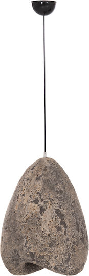 HomeMarkt Stoner Stoner Deckenleuchte Grau mit Lampenbirnensockel E27 37x30cm