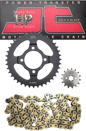 Chain Sprockets 428hp 15t 40t Honda Supra 100 Black Gold JT