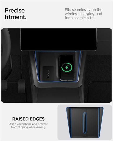 Spigen Tesla Wireless Charging Pad Cover Black Tesla Model Y 2025 Acp10031