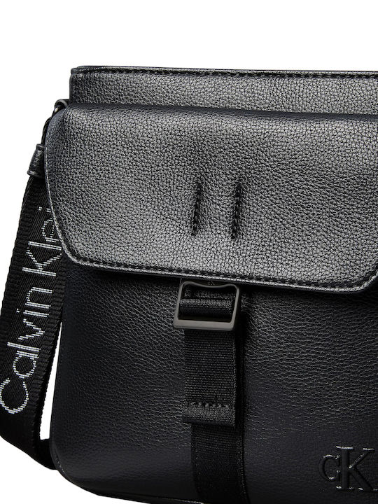 Strap Men's Shoulder / Crossbody Bag Black
