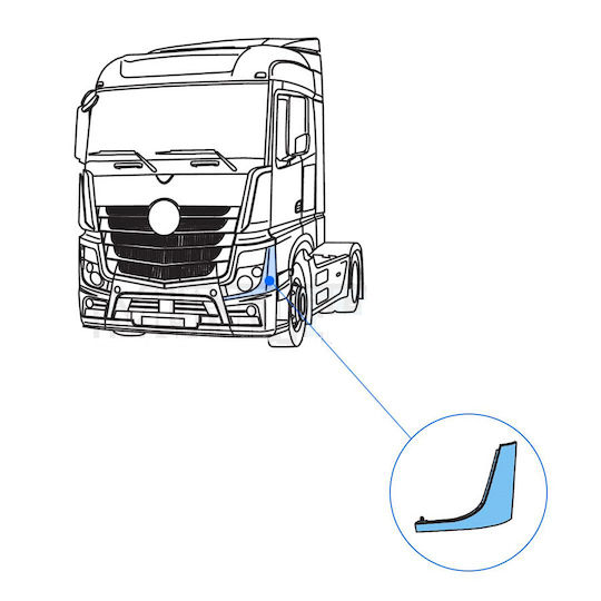 Headlight Cover Mercedes Actros Mp4 Left