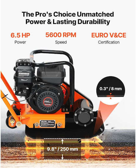 Vevor Συμπιεστής Εδάφους Βενζίνης 6.5hp/196cc