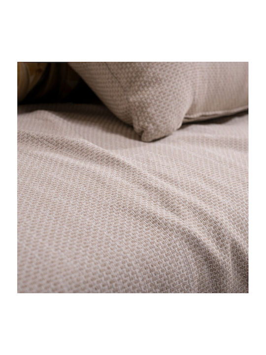 Teoran Rieti Ριχτάρι Τριθέσιου Καναπέ Chenille 180x300εκ. Μπεζ