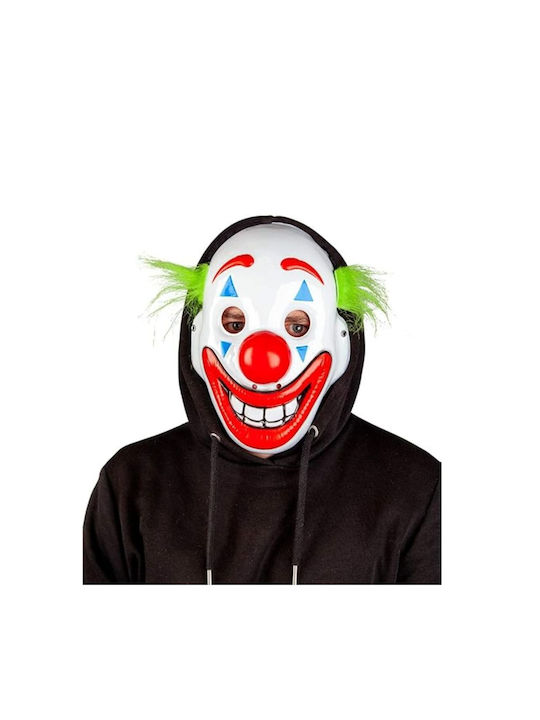 Αποκριάτικη Μάσκα Joker Scary Clown Πράσινα Μαλλιά