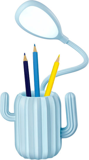 Techkidz Pencil Cup Led Lighting Flexible Stem Cactus Model Blue