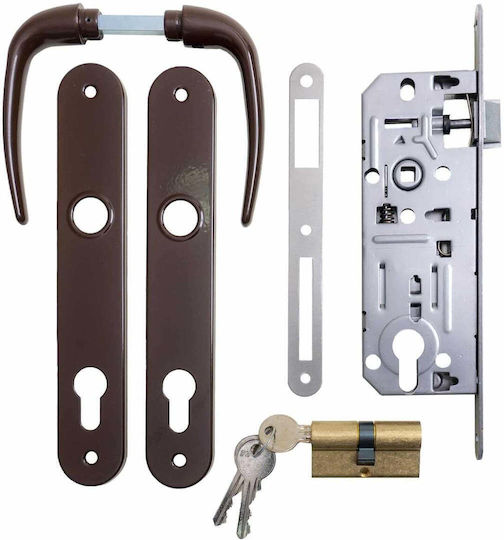 Package Y 90 Lock+handle+cylinder Brown 35-501 Ext 5706