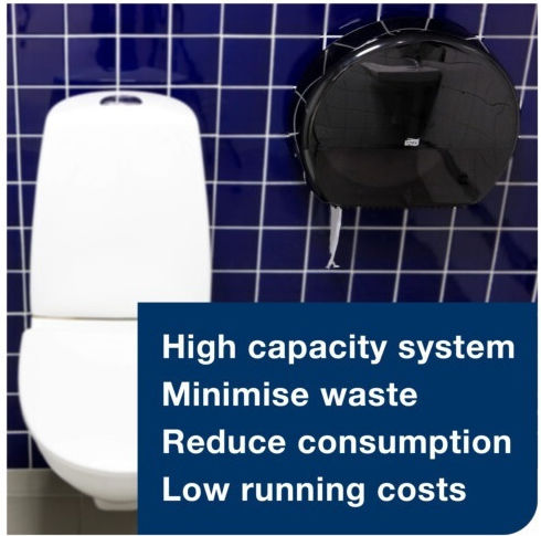 Tork Mini Jumbo Dispenser For Toilet Paper Black 555008