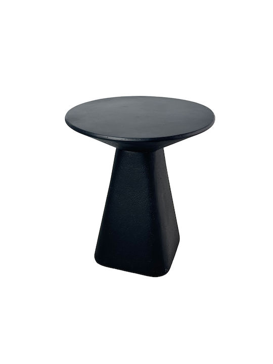 Round Side Table Triton Black 46x46x52 cm