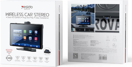 Yesido 9 Inch Touch Screen Multimedia for Car Dashboard with Apple CarPlay Android Auto Bluetooth and GPS