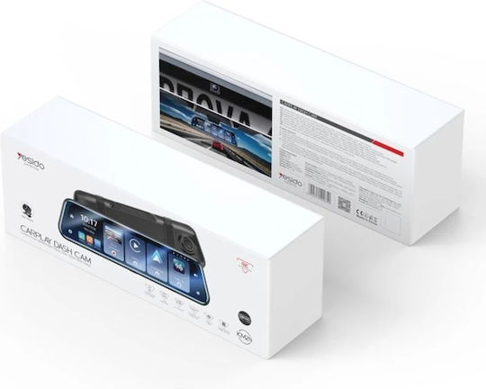 Yesido Set Oglindă cu Cameră DVR Auto 4K cu Ecran 9.66" Bluetooth Wi-Fi și Cameră de Marșarier