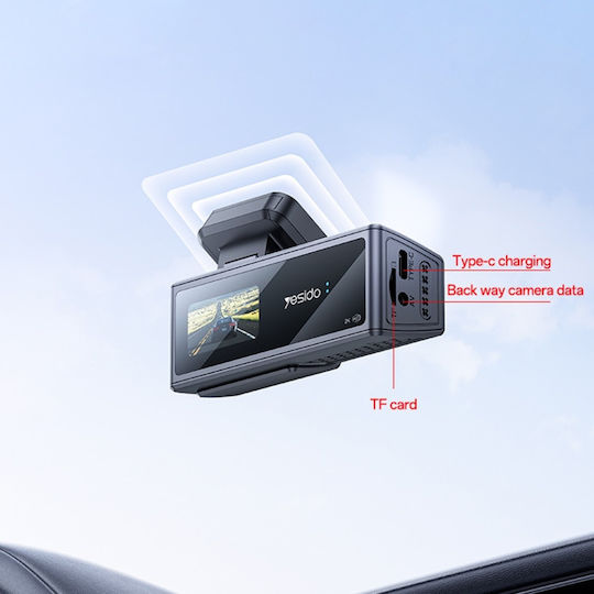 Yesido Set Cameră DVR Auto 1080P cu Ecran Wi-Fi și Cameră de Marșarier