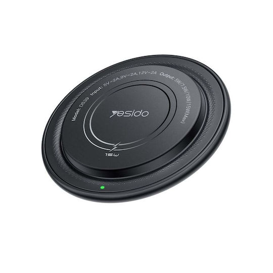 Yesido Încărcător Wireless (Qi Pad) 15W Negru