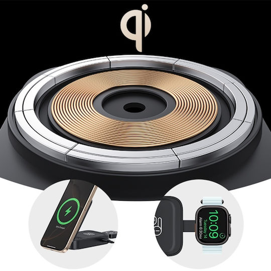 Yesido Încărcător Wireless (Qi Pad) 15W Power Delivery Negru