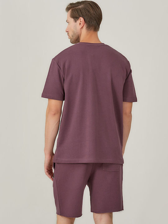 T-shirt Μπορντο