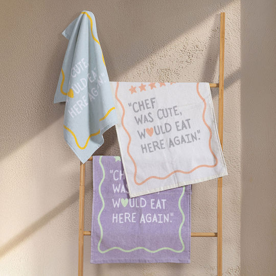 Nef-Nef Homeware Chef Was Cute Tea Towel Made of 100% Cotton in Blue Colour 40x60cm Nef-Nef Homeware Chef Was Cute Tea Towel Made of 100% Cotton in Blue Colour 40x60cm