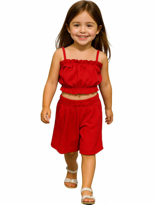 Serafino Kids Set with Red Shorts 2 Pieces