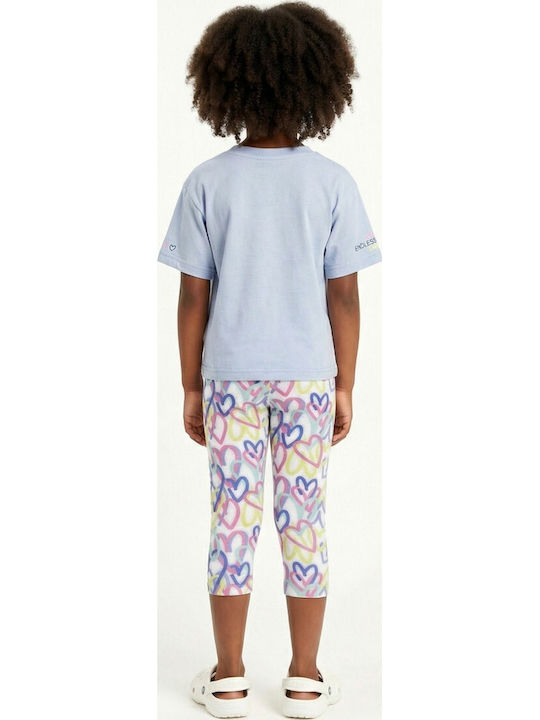 Kinderbekleidungsset mit Leggings Sommer 2 Stück Blaubeere
