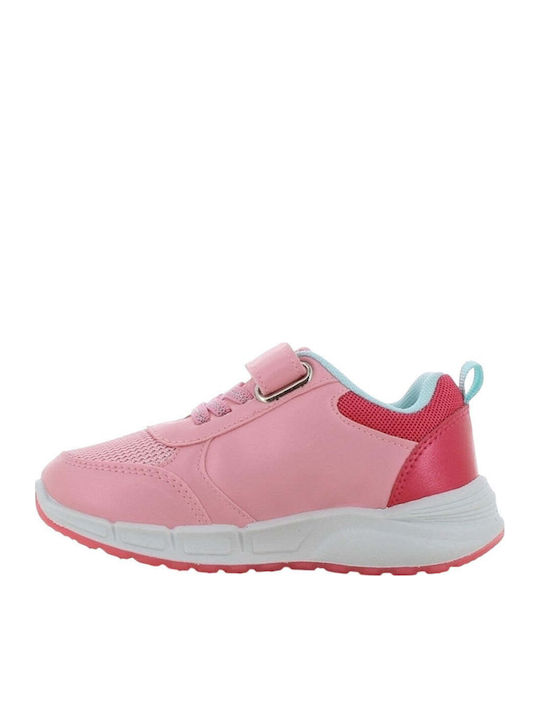 Kids Anatomic Sneakers with Hoop & Loop Closure and Lights Fuchsia