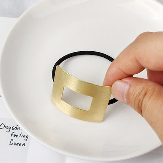 Elastic Casual Hair Square Hooped Sleeve Gold