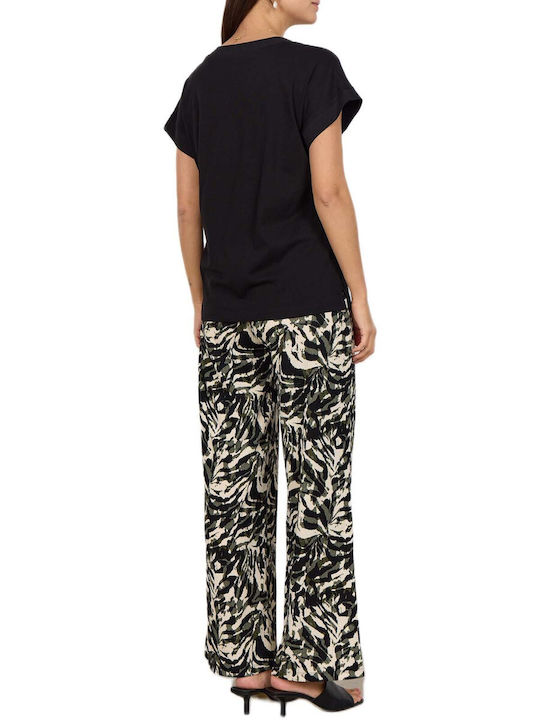 Women's Blouse with V-Neck Black