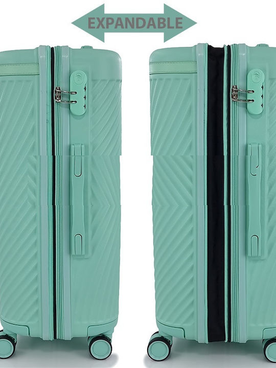 Forecast Forecast Medium Hard Suitcase Turquoise with 4 Wheels Height 65cm