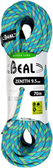 Beal Zenith BL-BC095Z.70.B_1_6 Dynamic Climbing Rope with Length 70m Blue