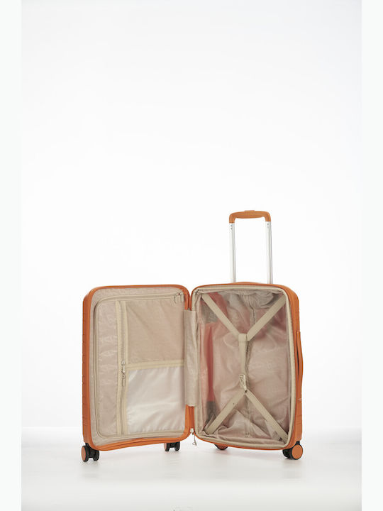 Verage Spinner Cabin Hard Suitcase Orange with 4 Wheels Height 55cm