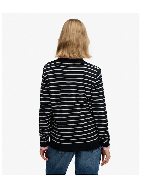 Women's Crop Sweater Navy Blue
