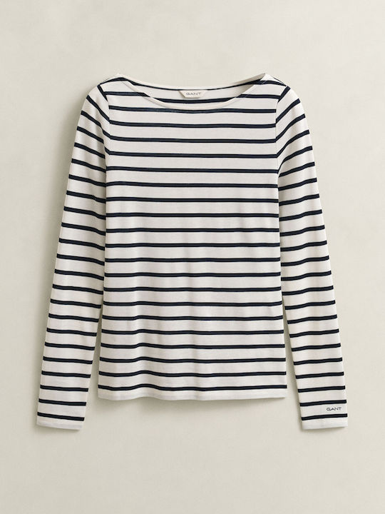Γυναικείο T-shirt Ριγέ Offwhite