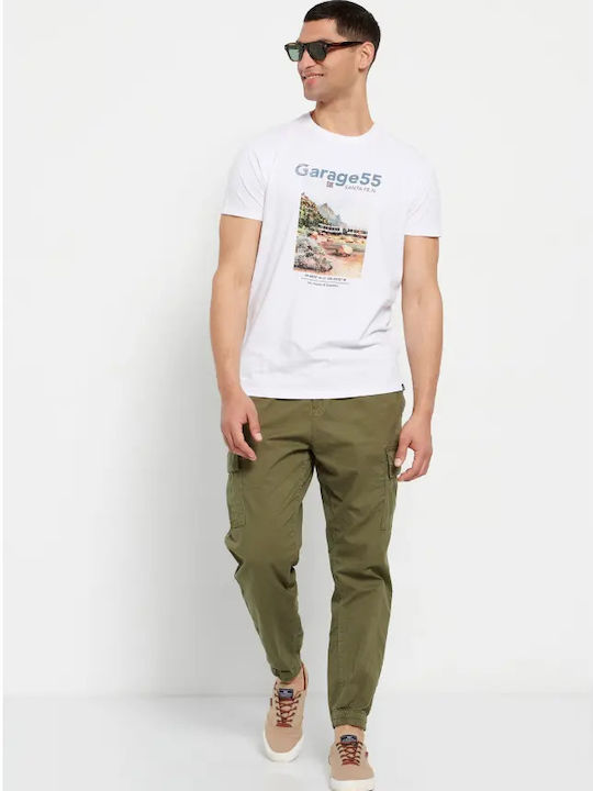 Trousers Cargo Elastic in Regular Fit Khaki