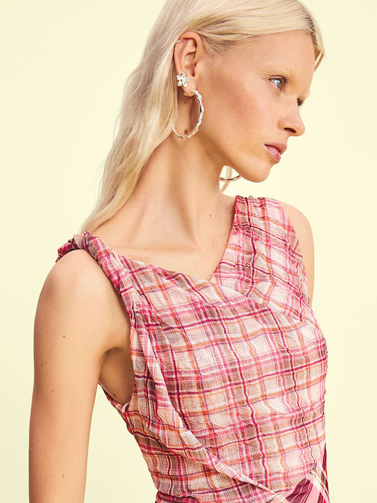 Summer Midi Evening Dress Garnet
