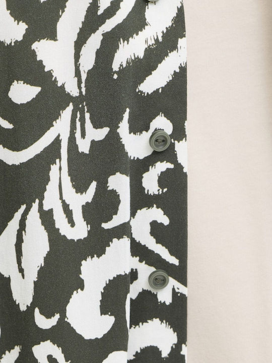 Short Sleeve Shirt in Wide Line Floral Olive 12290012 Beetle