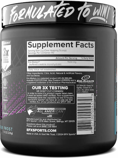 EFX Sports Kre-Alkalyn Blue Frost 220gr