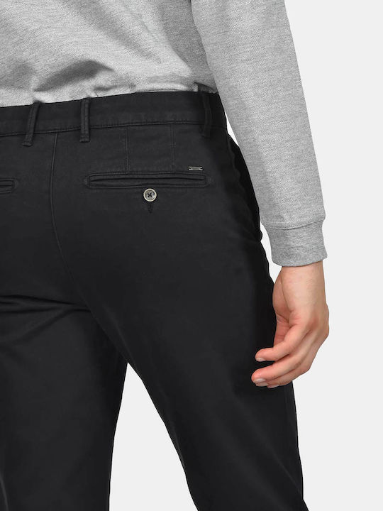 Ανδρικό Παντελόνι Chino Ελαστικό Regular Fit Μαυρο