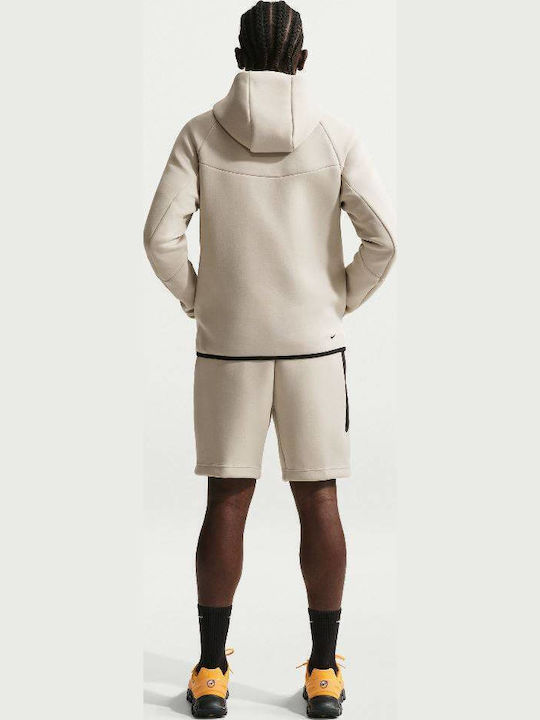 Hoodie Tech Fleece Яке с Качулка Екрю / Черно