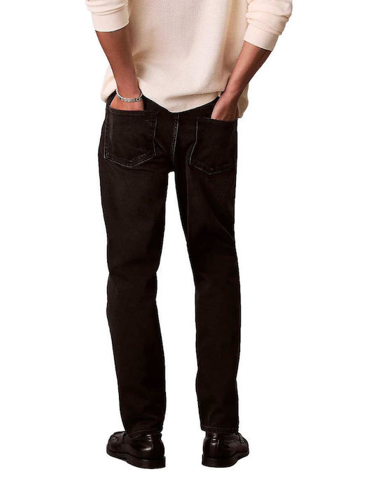 Calvin Klein Men's Elastic Tapered Black Jeans Pants