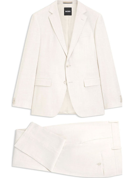 Men's Suit with Slim Fit Ecru