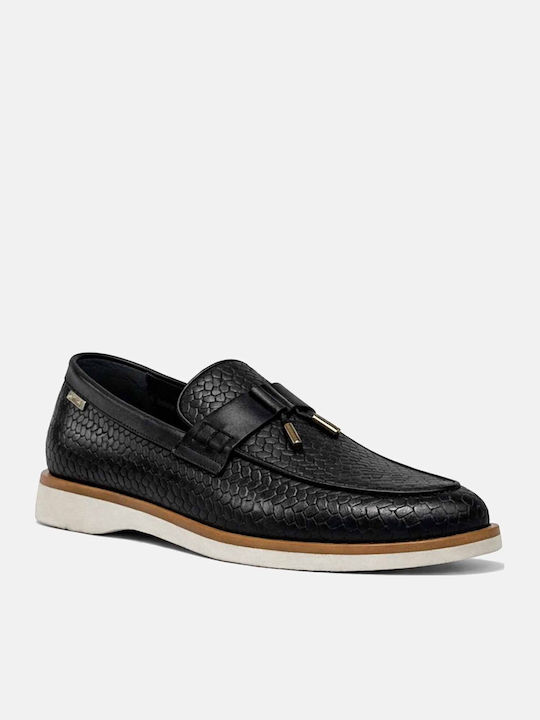 Δερμάτινα Ανδρικά Loafers σε Μπλε Χρώμα