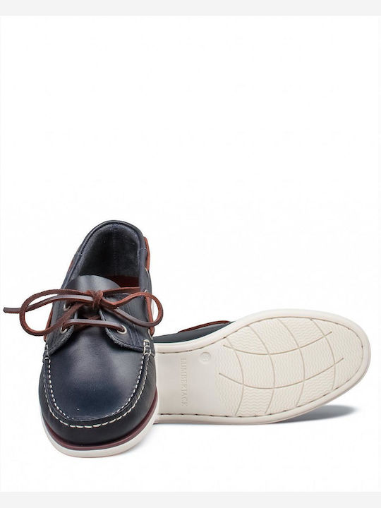 Δερμάτινα Ανδρικά Boat Shoes σε Μπλε Χρώμα