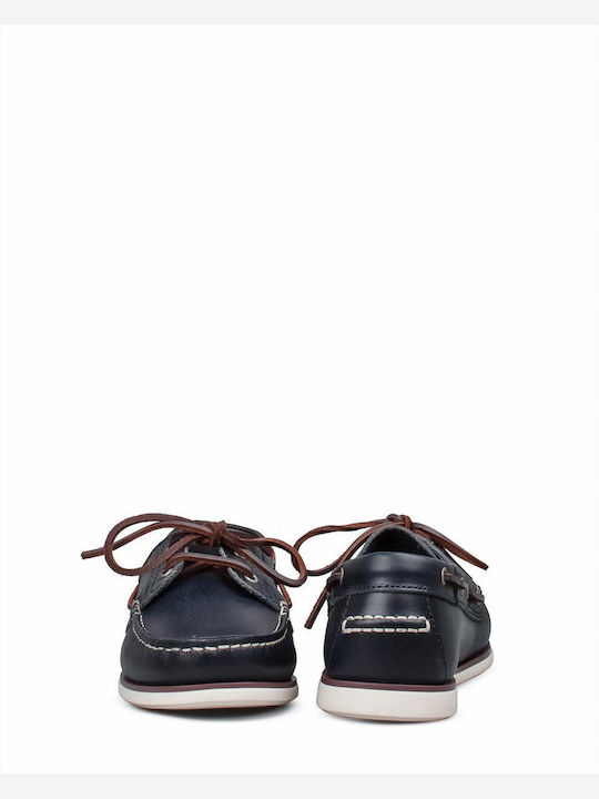 Δερμάτινα Ανδρικά Boat Shoes σε Μπλε Χρώμα