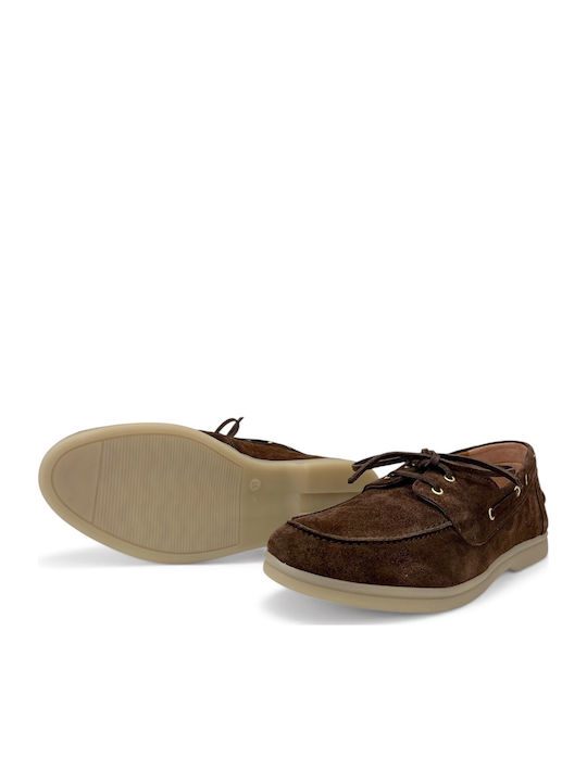 Leather Women's Moccasins in Brown Colour