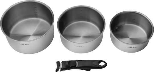 Götze&Jensen Royalty Line Töpfe Set aus Rostfreiem Stahl 3 Teile
