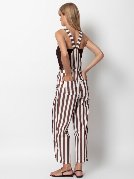 Damen Jumpsuit Braun