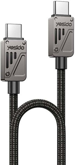 Datenkabel Type-c Zu Type-c Pd 60w 480mbps 1.2m Zinklegierung Yesido Schwarzes