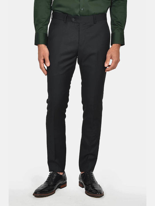 Winter Men's Suit with Slim Fit Black