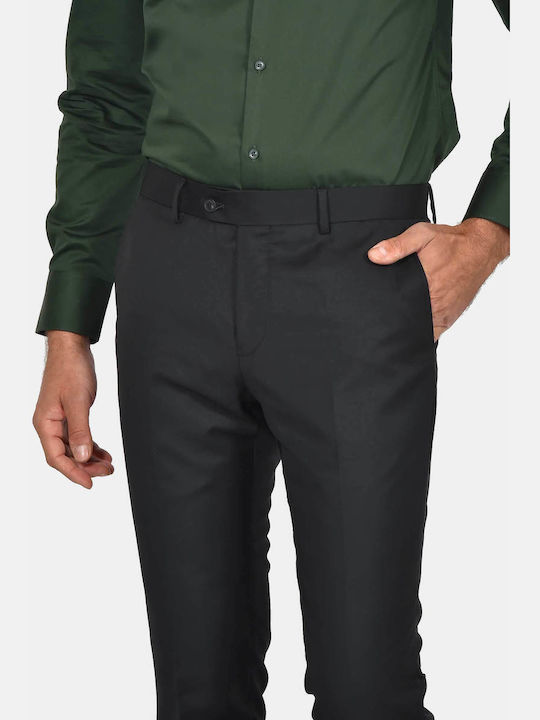 Winter Men's Suit with Slim Fit Black