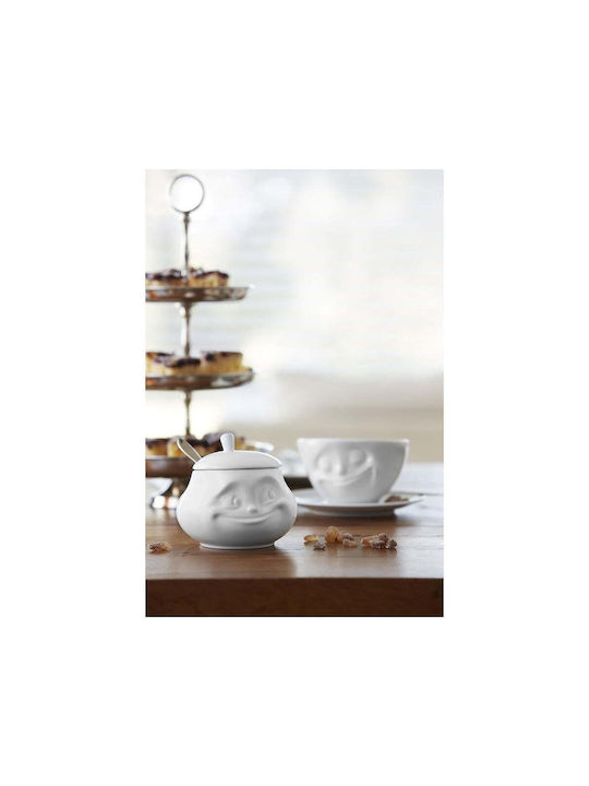 Porcelain White Serving Sugar Bowl