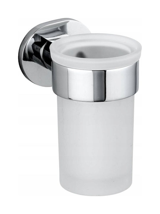 Wenko Wall Mounted Glass Silver Bathroom Accessory Set